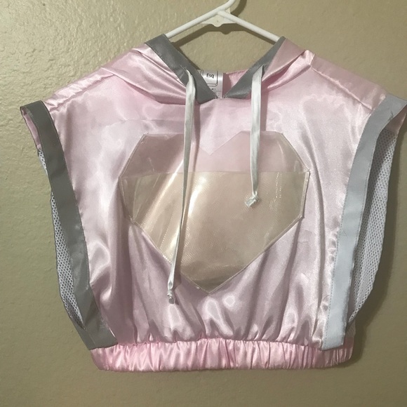 esq Tops - Amazing light pink holographic top only